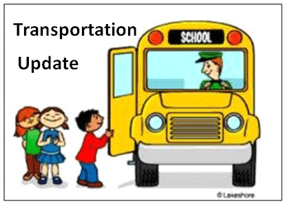 clip art of a school bus and three students 
